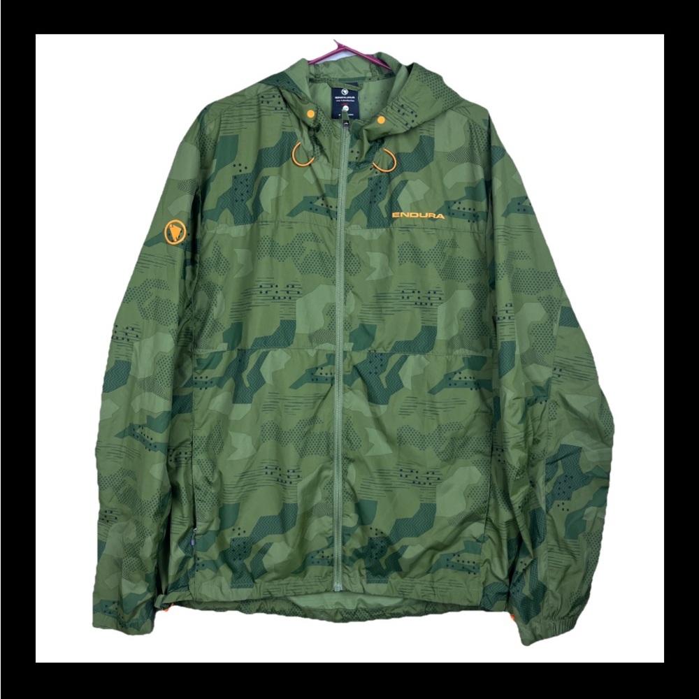 Endura Hummvee Cycling Jacket Windproof Shell Green Men’s 3XL XXXL Camouflage